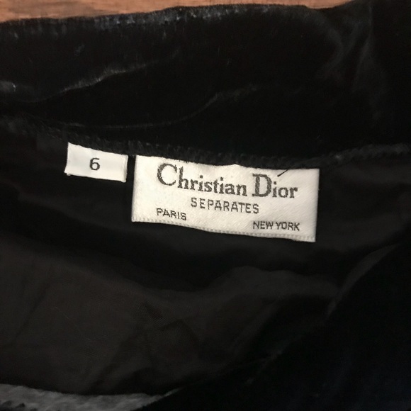 Christian Dior Velvet High Rise Wide Leg Trousers - Picture 4 of 8